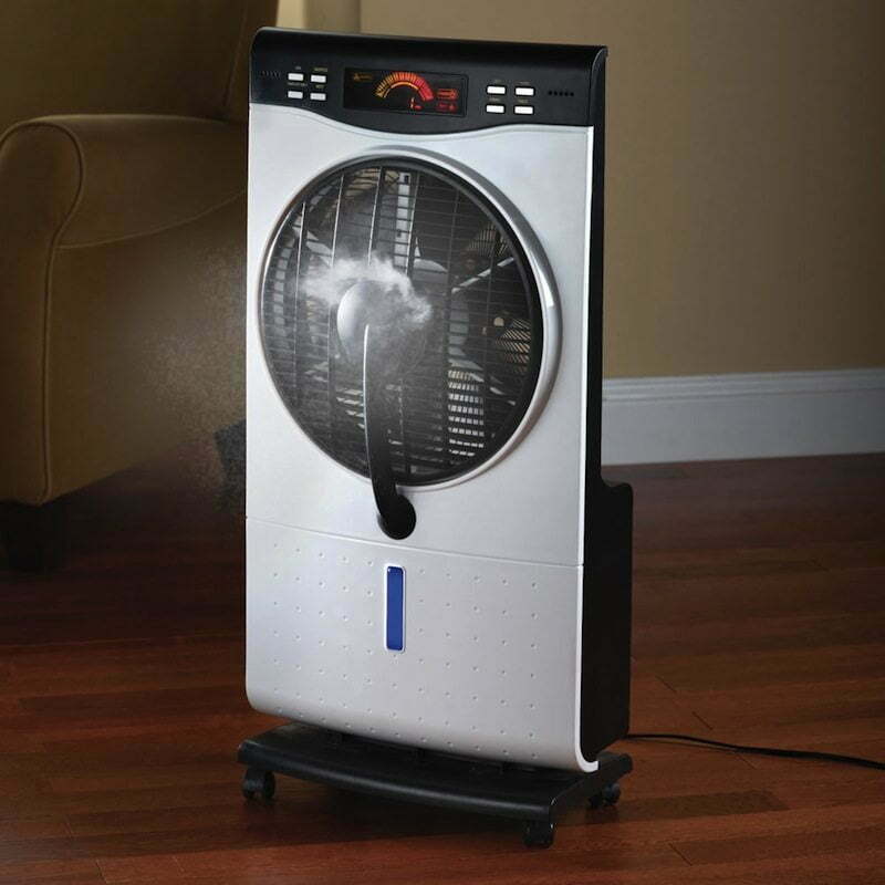Evaporative Mist Indoor Fan Cools Like 