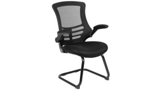 Flash Furniture Black Mesh Sled Base Side Reception Chair Review