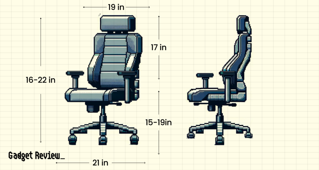 General size for most desk chairs
