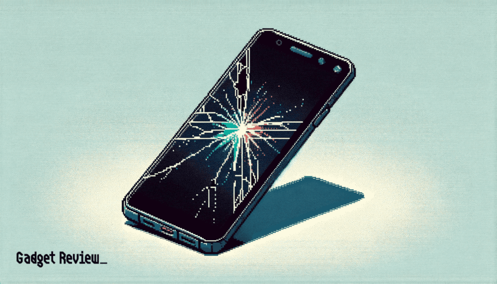 damaged phone screen