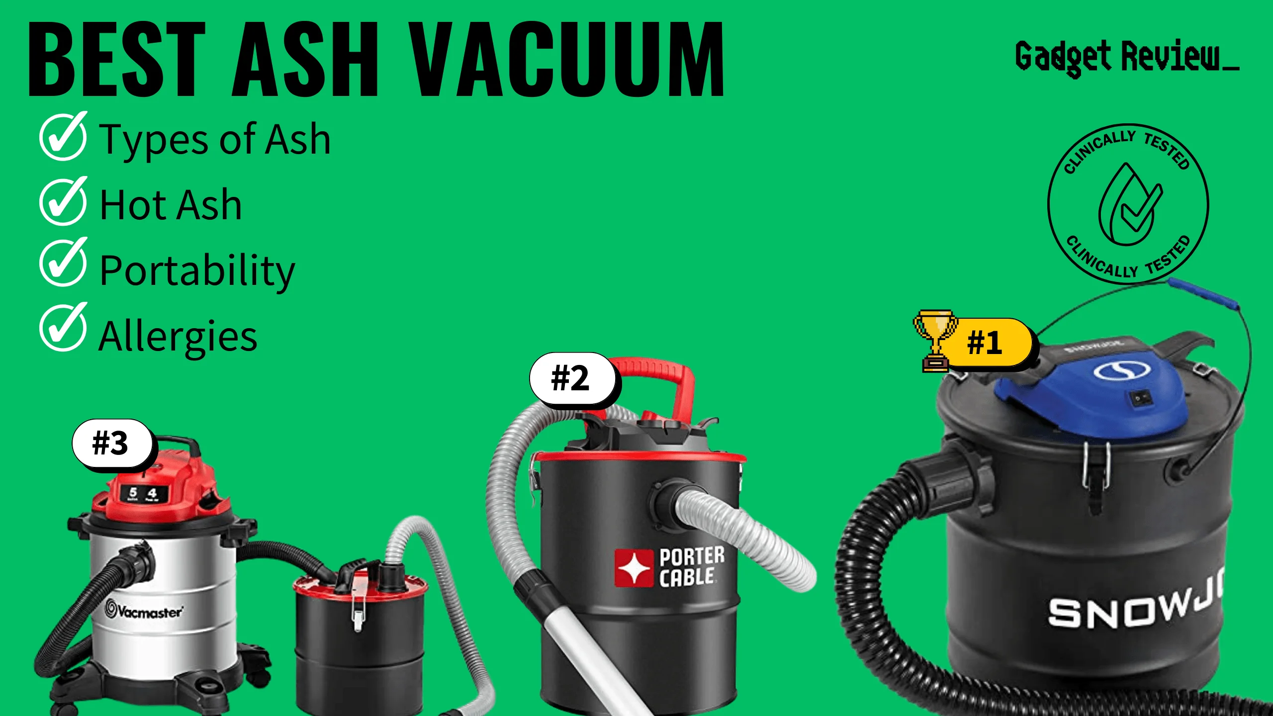 best ash vacuum featured image that shows the top three best vacuum cleaner models