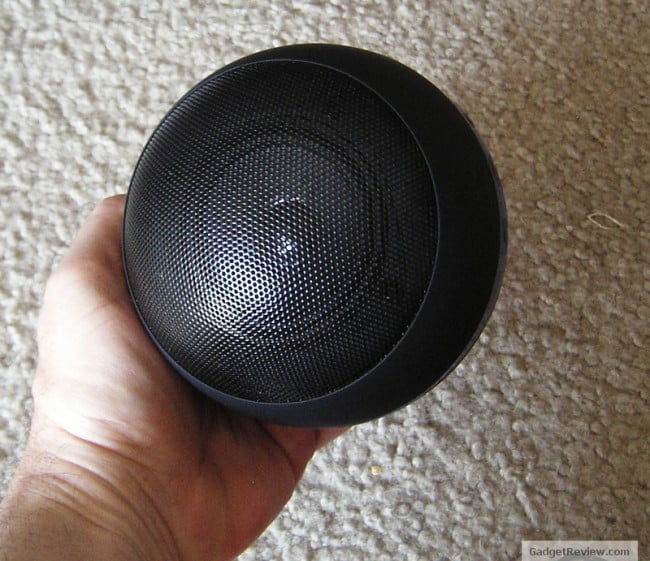 GOgroove BlueSync OR3 Portable Bluetooth Speaker hoklding with speaker facing front 650x561 1