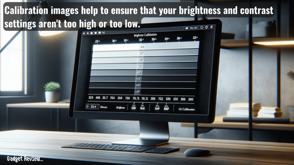 calibration image to tune up monitors brightness and contrast settings.