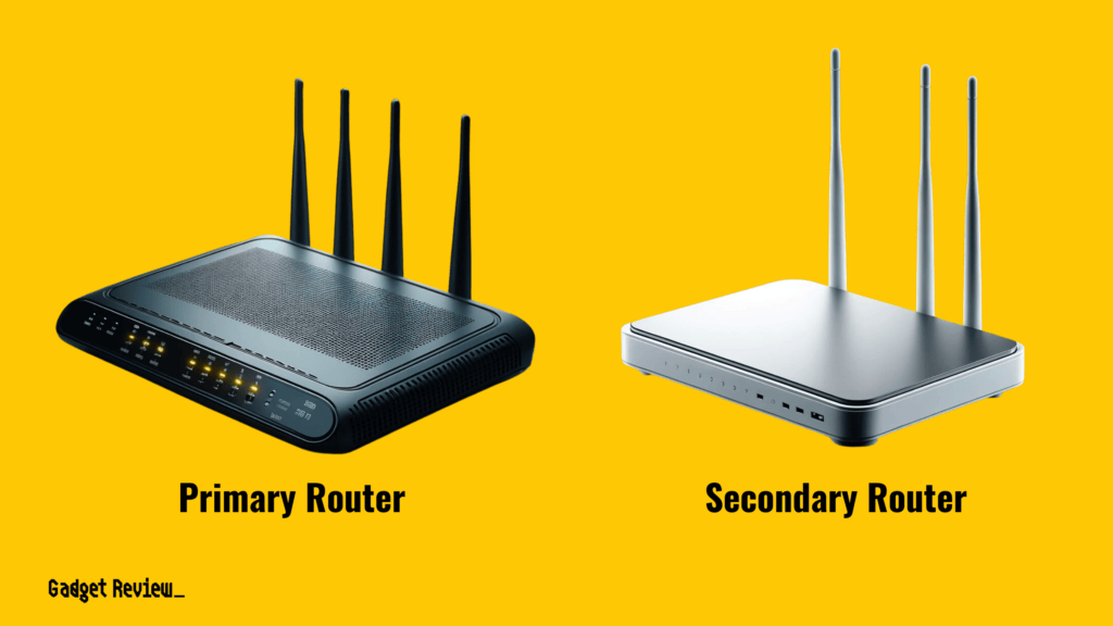 a primary and a secondary router.