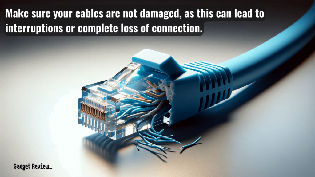 A damaged cable connector.