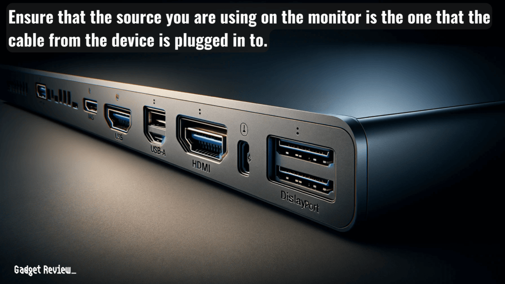 inputs on a monitor