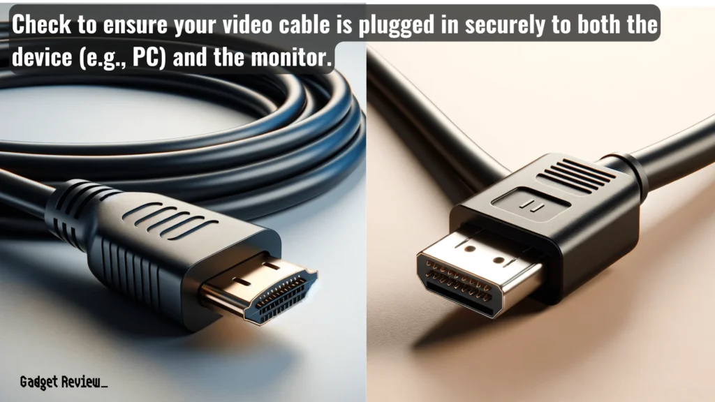 an HDMI and displayport connector cable