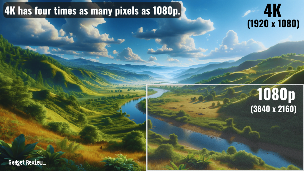 A Comparison between 4k and 1080p Resolution Display.