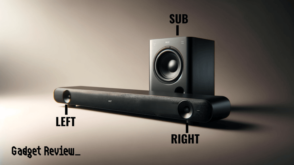 2.1 channel soundbar subwoofer and speaker