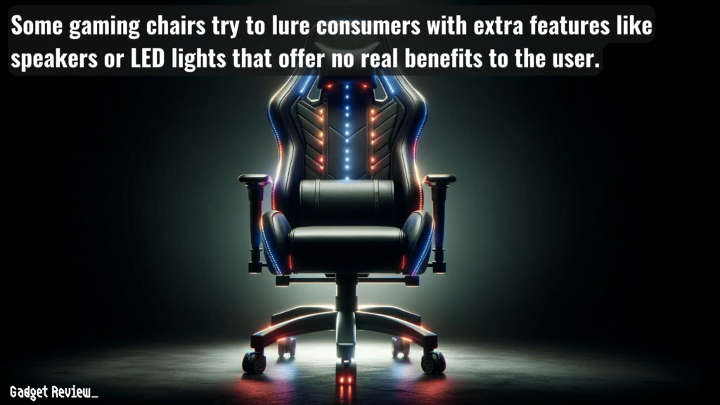 A Gaming Chair with LEDs and Speakers.