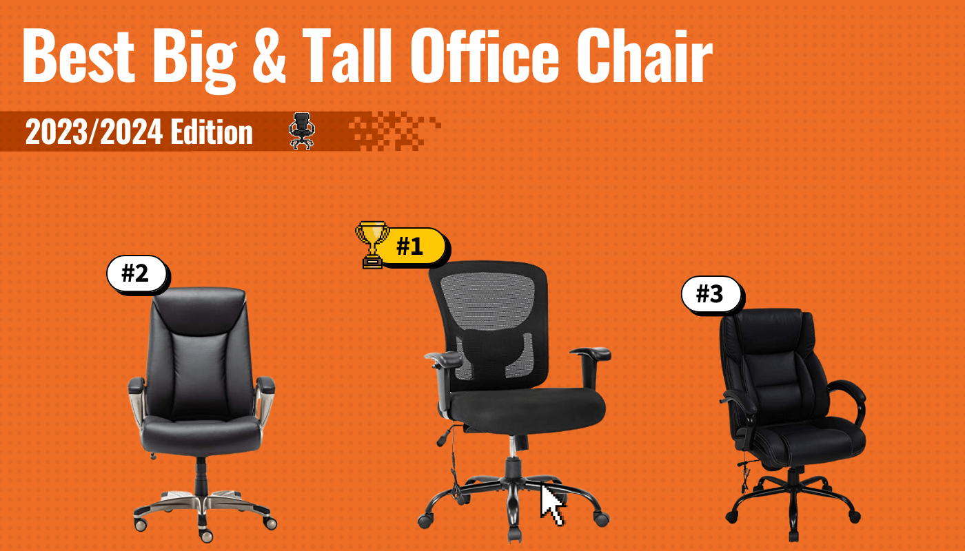 best big tall office chair featured image that shows the top three best office chair models