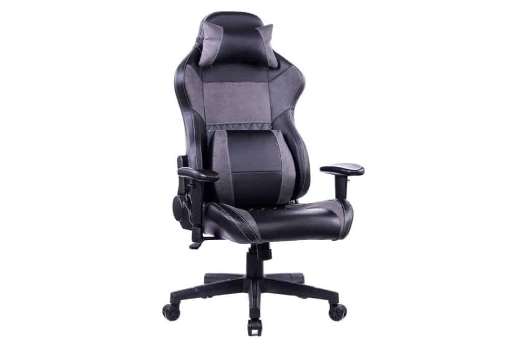 Grey HEALGEN Back Massage Gaming Chair with Footrest,PC Computer Video Game Racing Gamer Chair High Back Reclining Executive Ergonomic Desk Office Chair with Headrest Lumbar Support Cushion GM002 