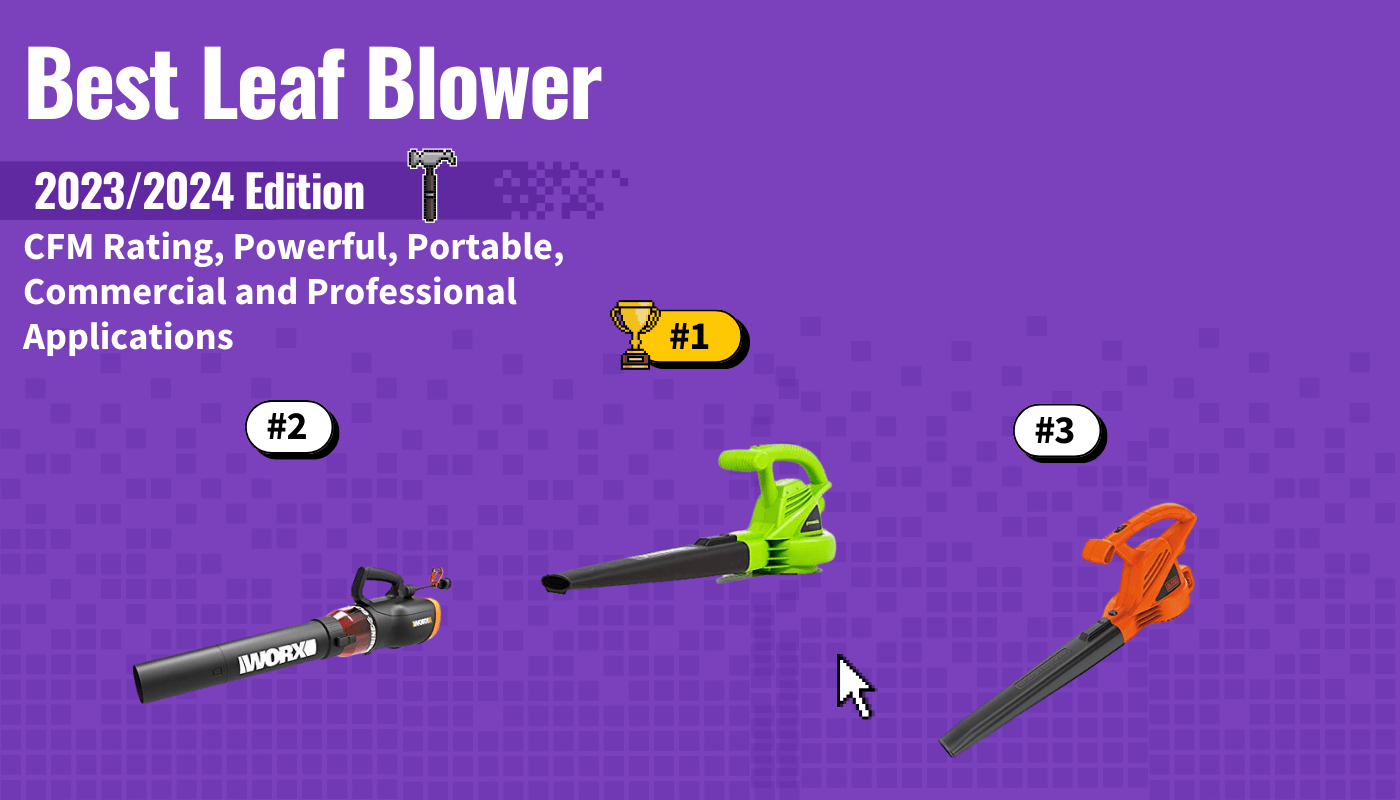 best leaf blower featured image that shows the top three best tool models