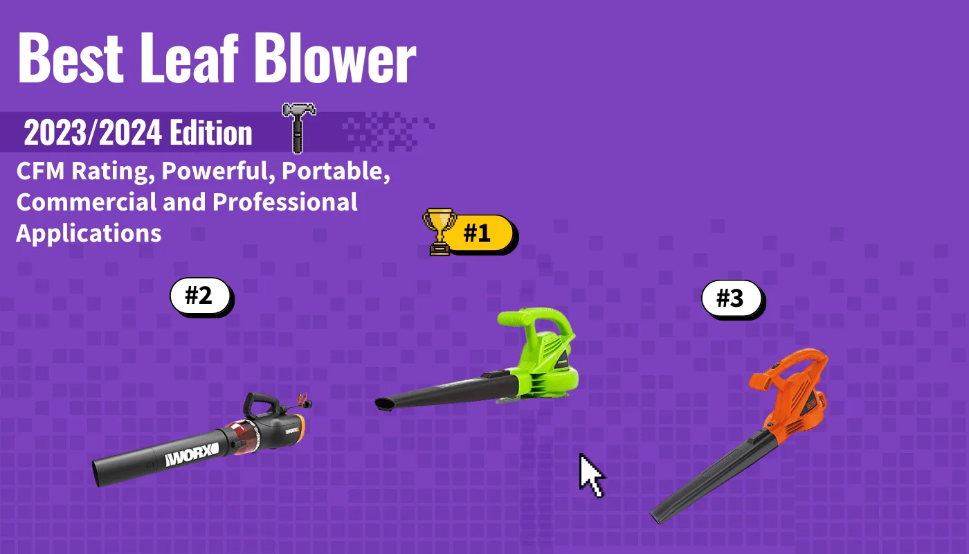 best leaf blower featured image that shows the top three best tool models