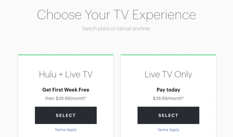Cost of Hulu Live