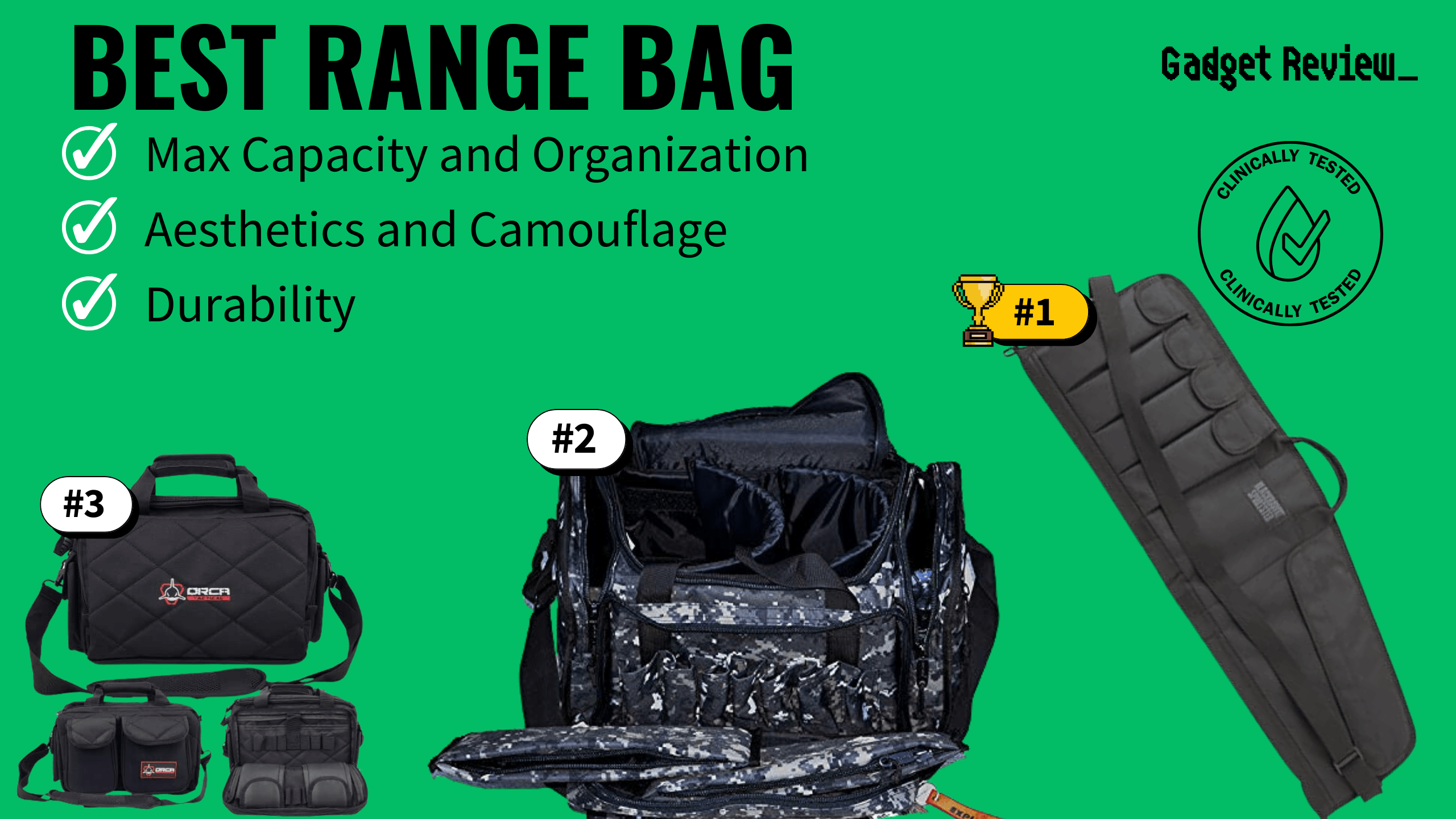 best range bag featured image that shows the top three best bag models