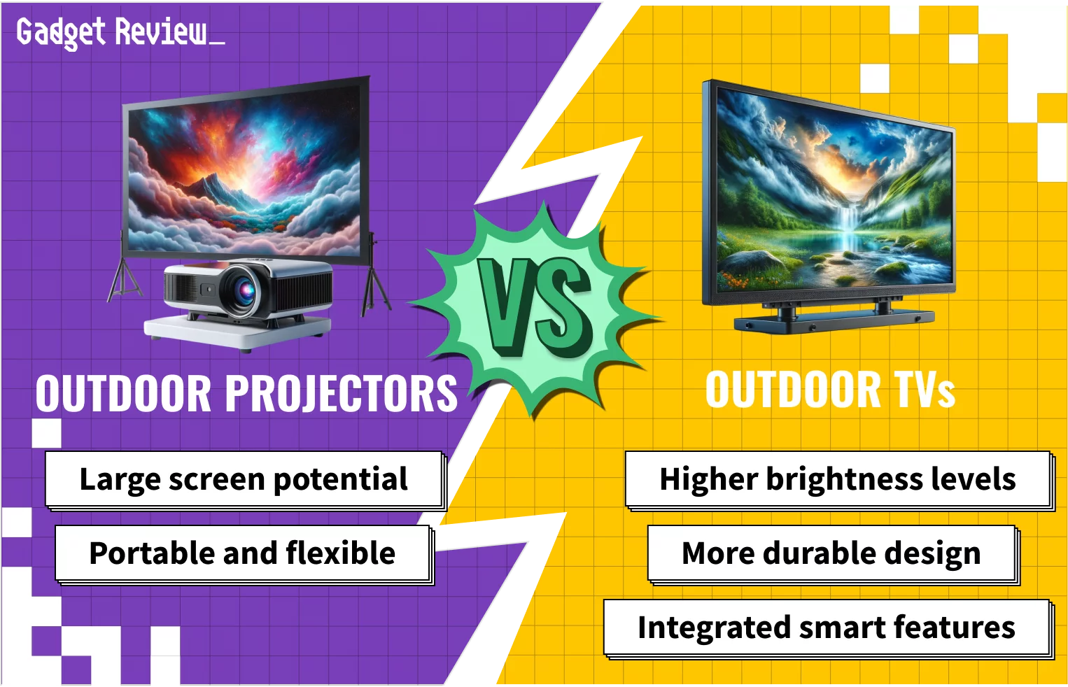 outdoor tv vs projector guide