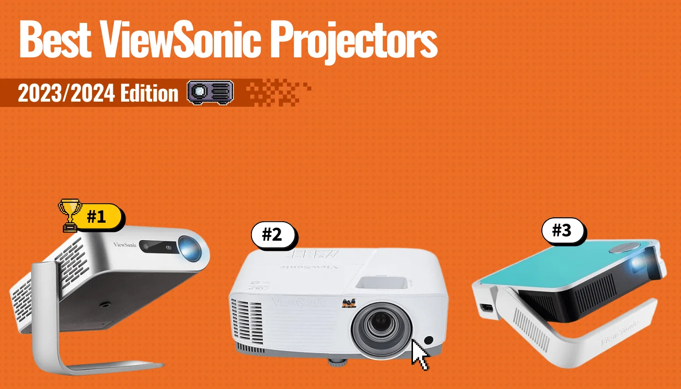 best viewsonic projectors featured image that shows the top three best projector models