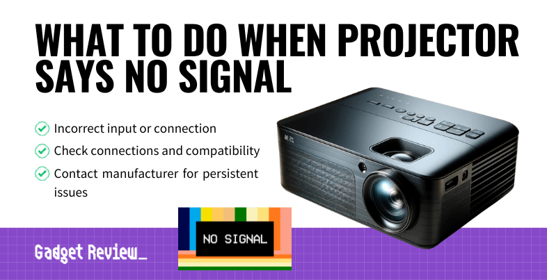 what to do when projector says no signal guide