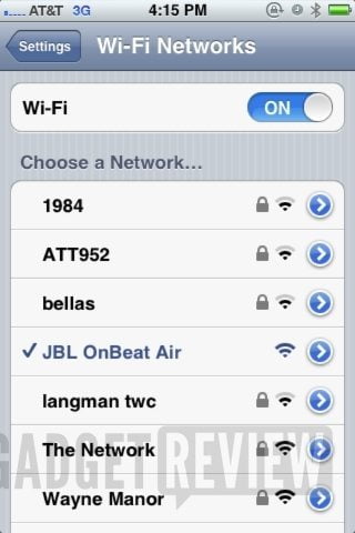 JBL OnBeat Air iPhone select network1