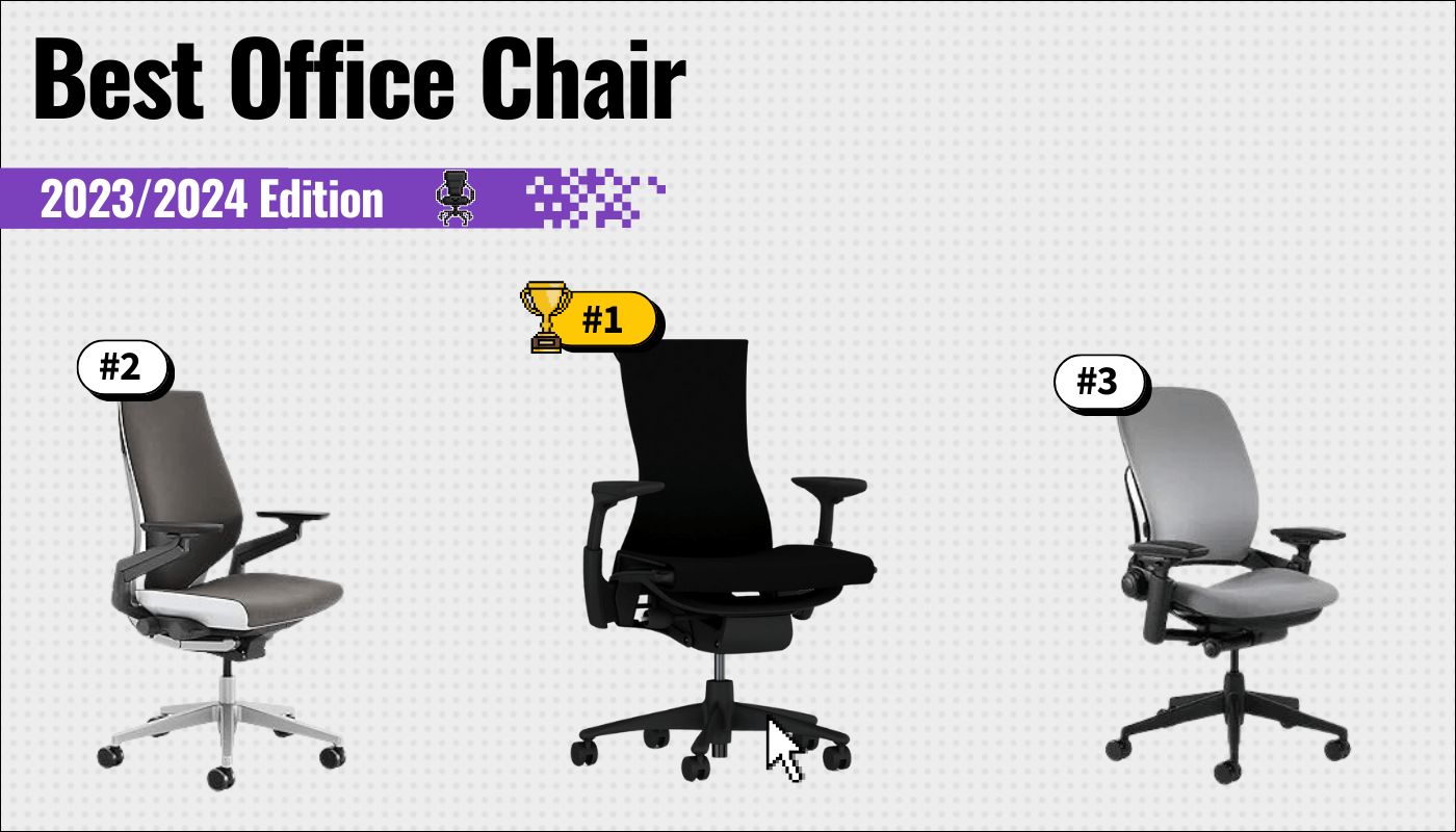 best office chair featured image that shows the top three best office chair models