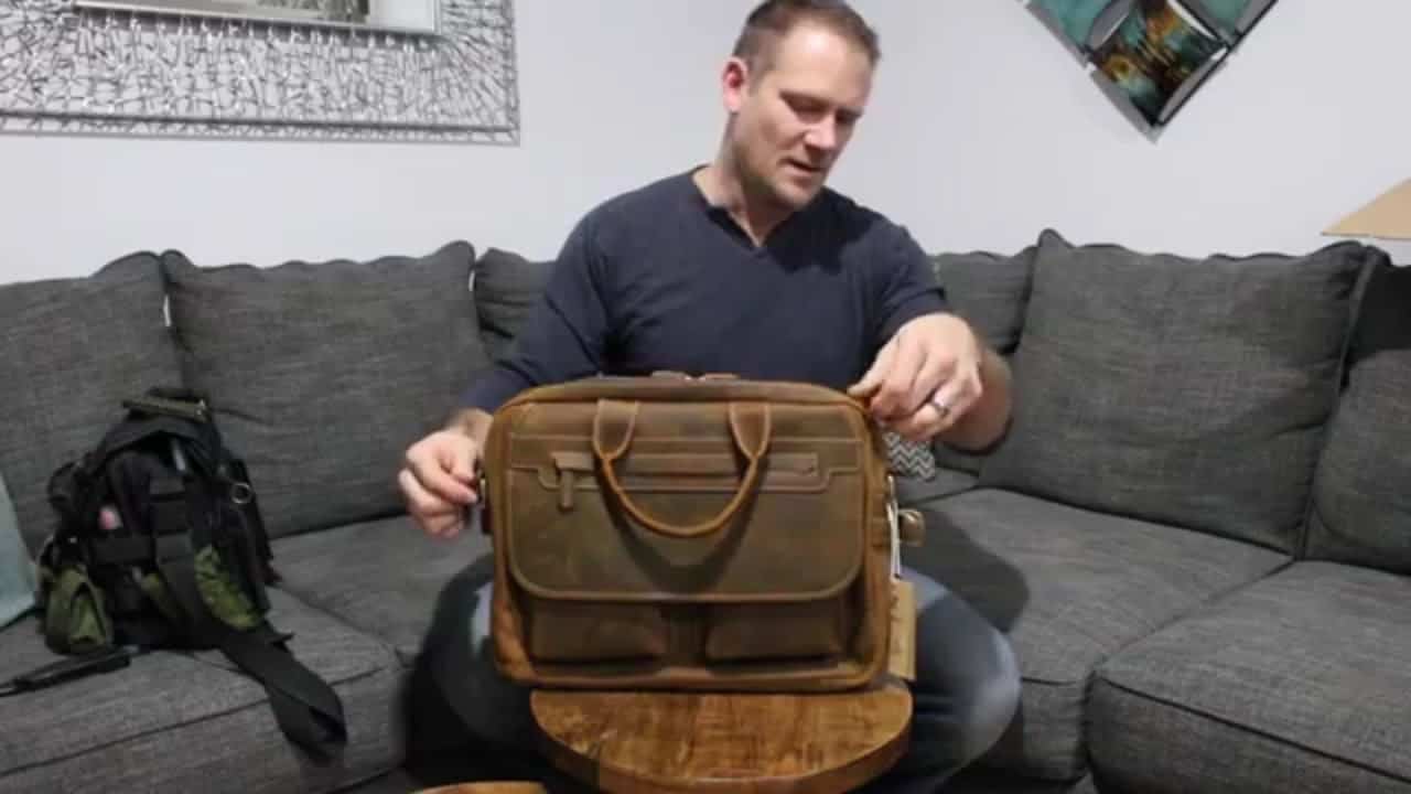 Kattee Leather Shoulder Laptop Briefcase Review