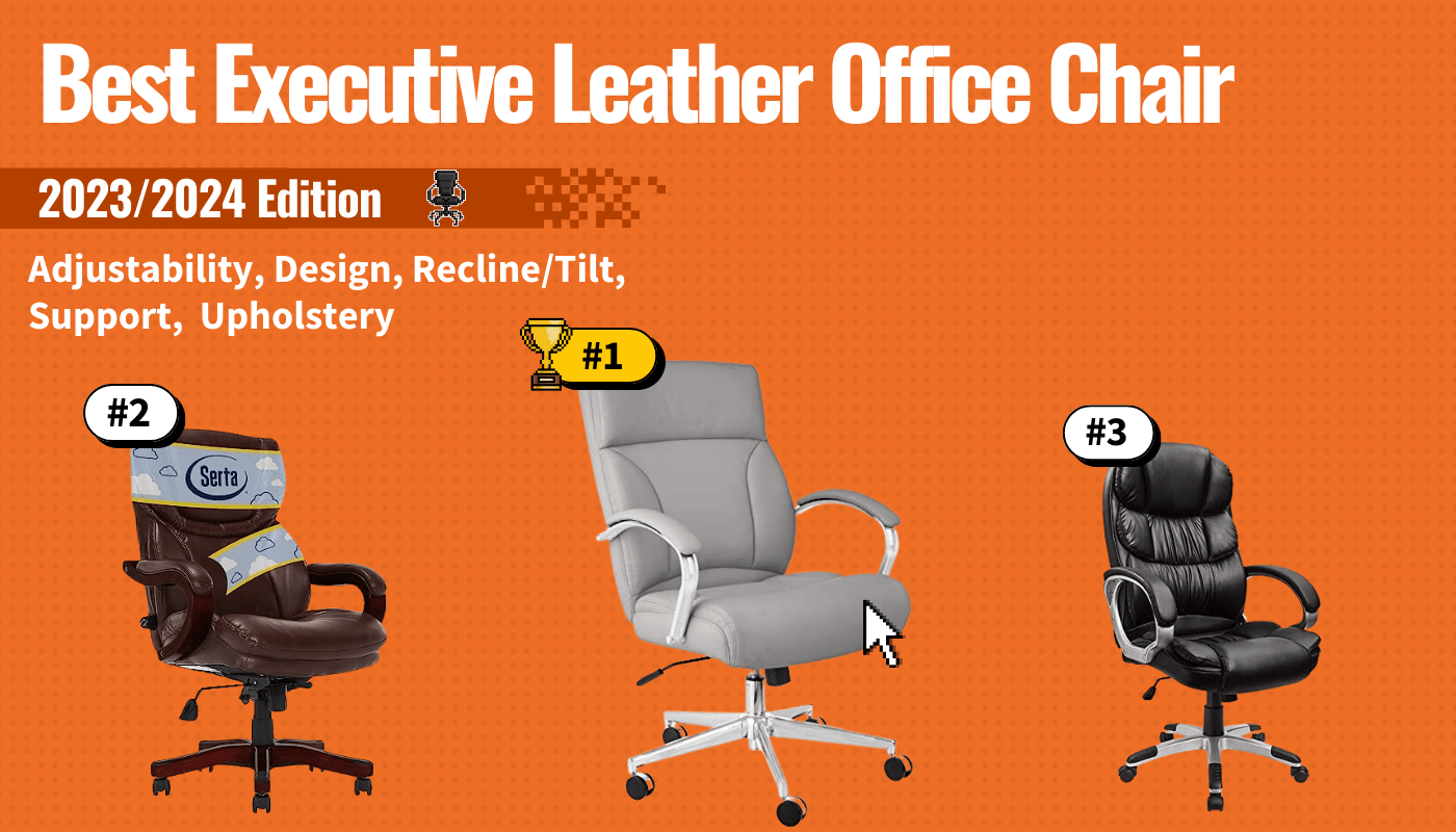 best executive leather office chair featured image that shows the top three best office chair models