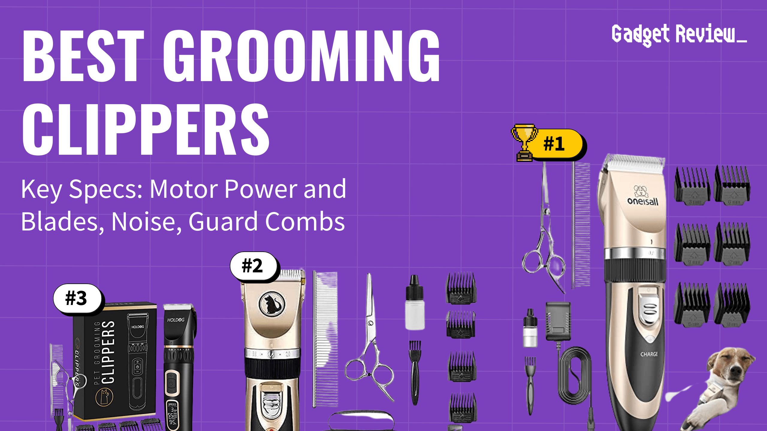 best grooming clippers featured image that shows the top three best pet product models