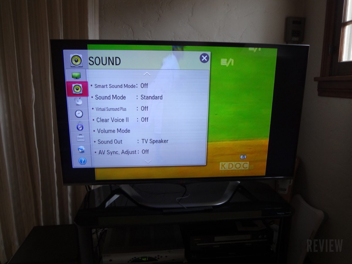 LG 55” Cinema 3D TV with Smart TV sound menu