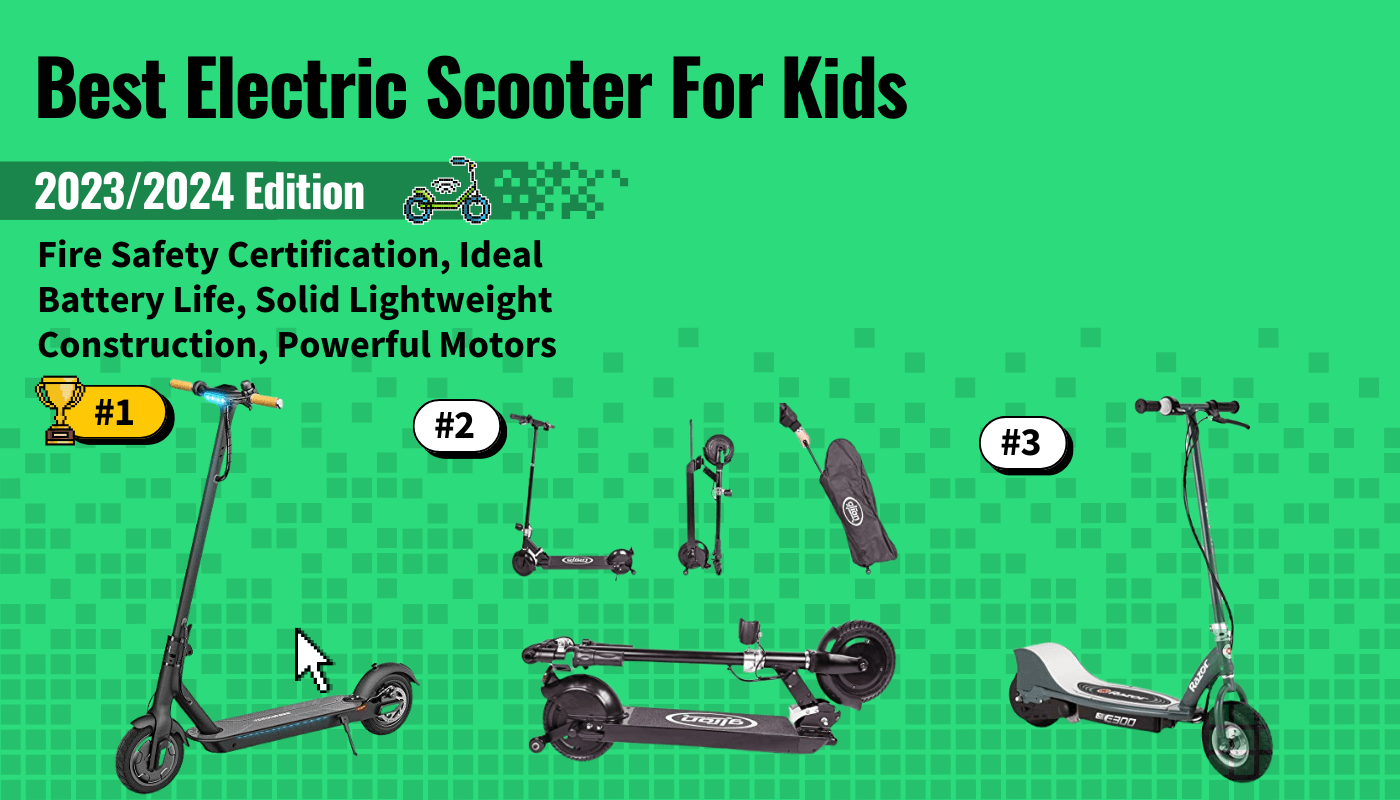 best electric scooter kids featured image that shows the top three best electric scooter models
