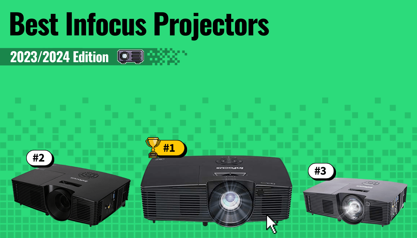 best infocus projectors featured image that shows the top three best projector models