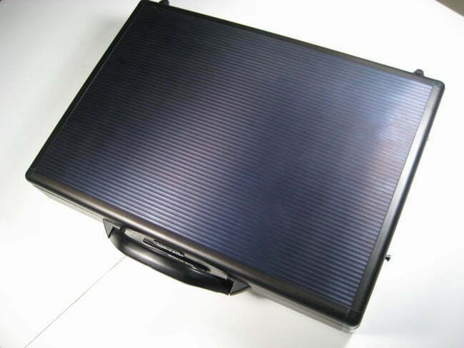 Mezzi 15-inch Black Aluminum Suitcase - 1