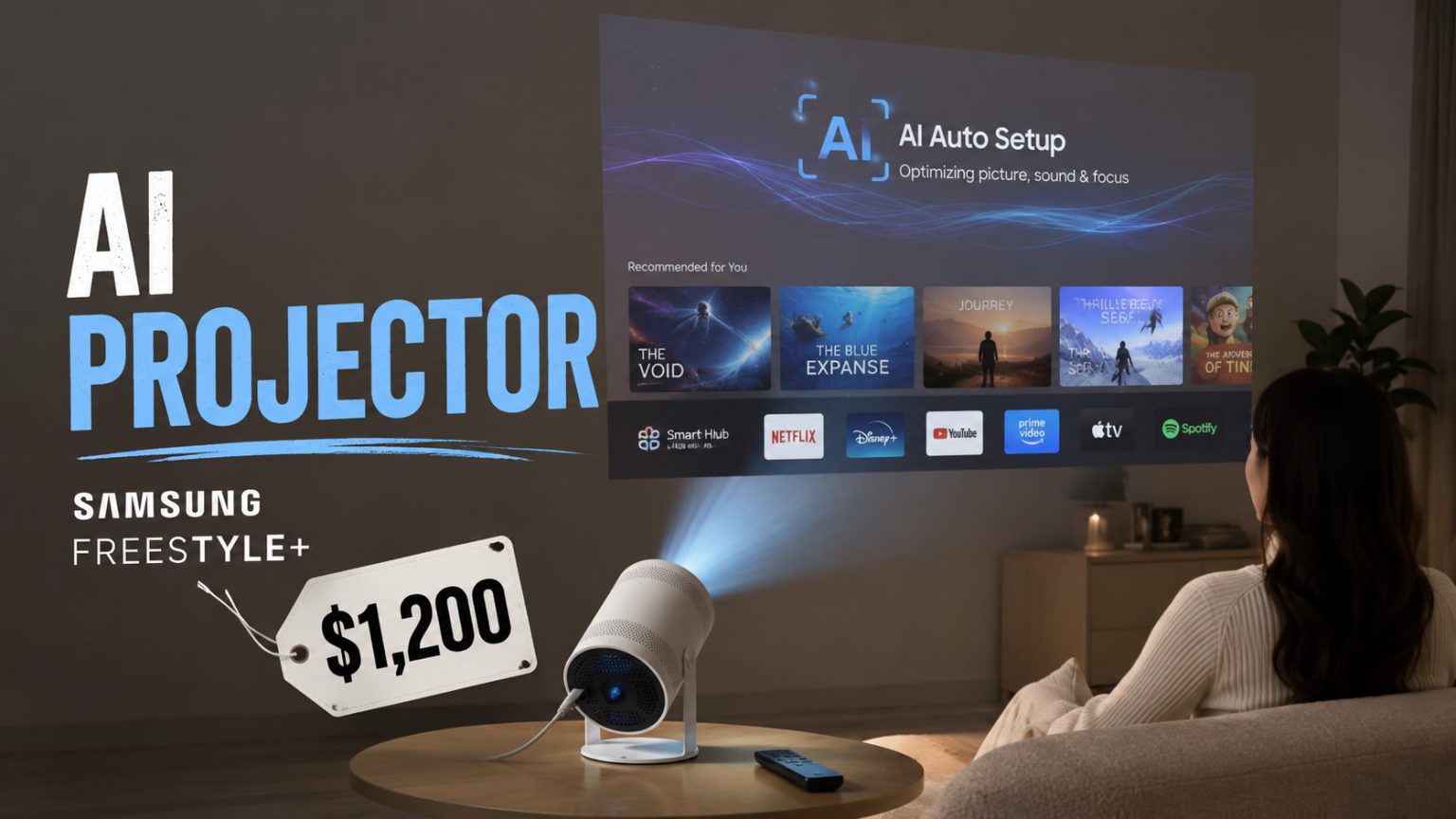 Samsung's Freestyle+ Projector Lands at $1,200 - and Its AI Has One Job ...