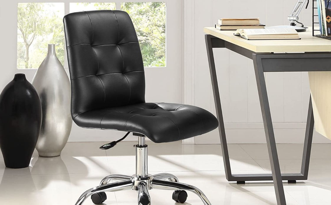 Modway Prim Ribbed Armless Mid Back Swivel Conference Office Chair Review