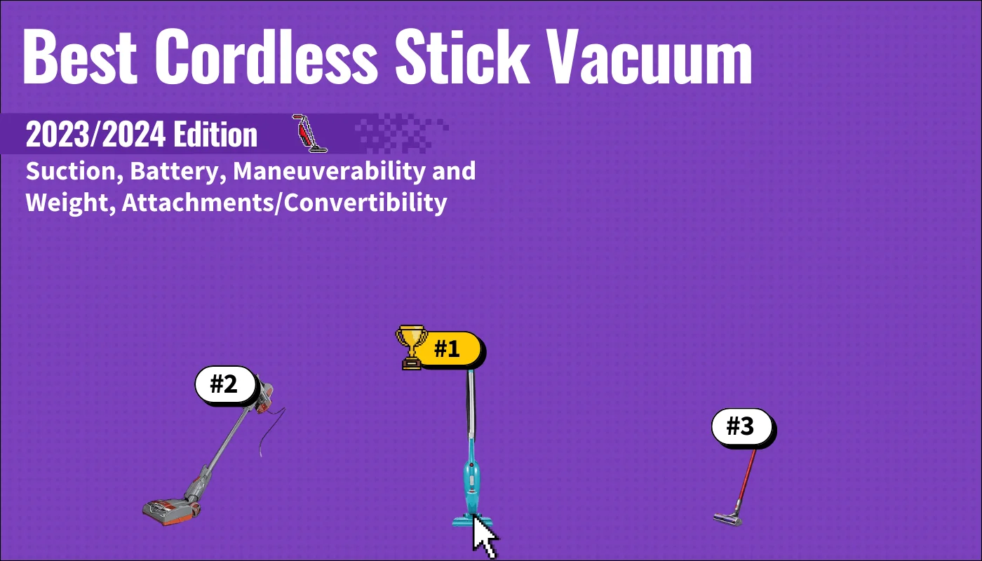 best cordless stick vacuum featured image that shows the top three best vacuum cleaner models