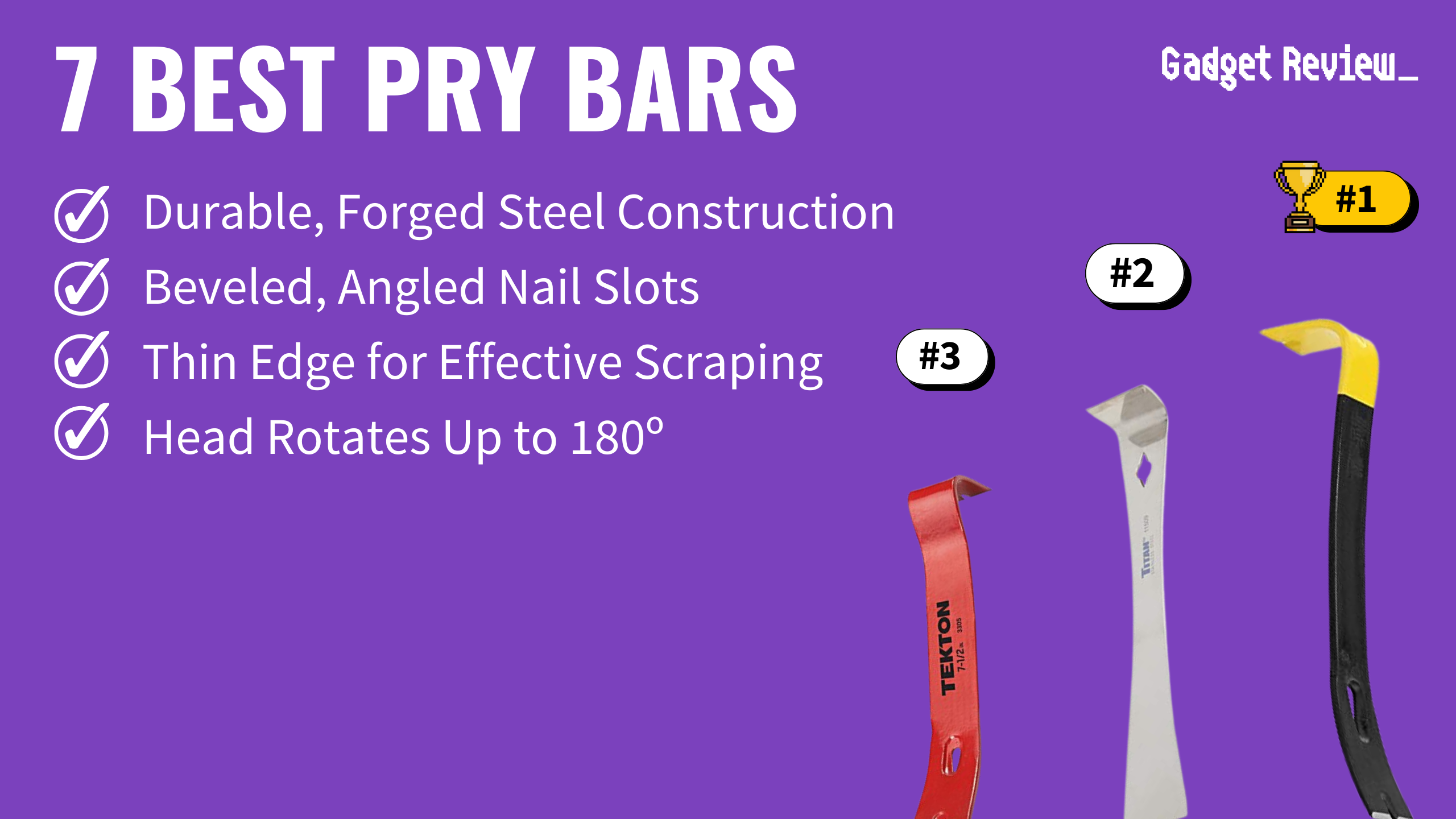 best pry bars featured image that shows the top three best tool models