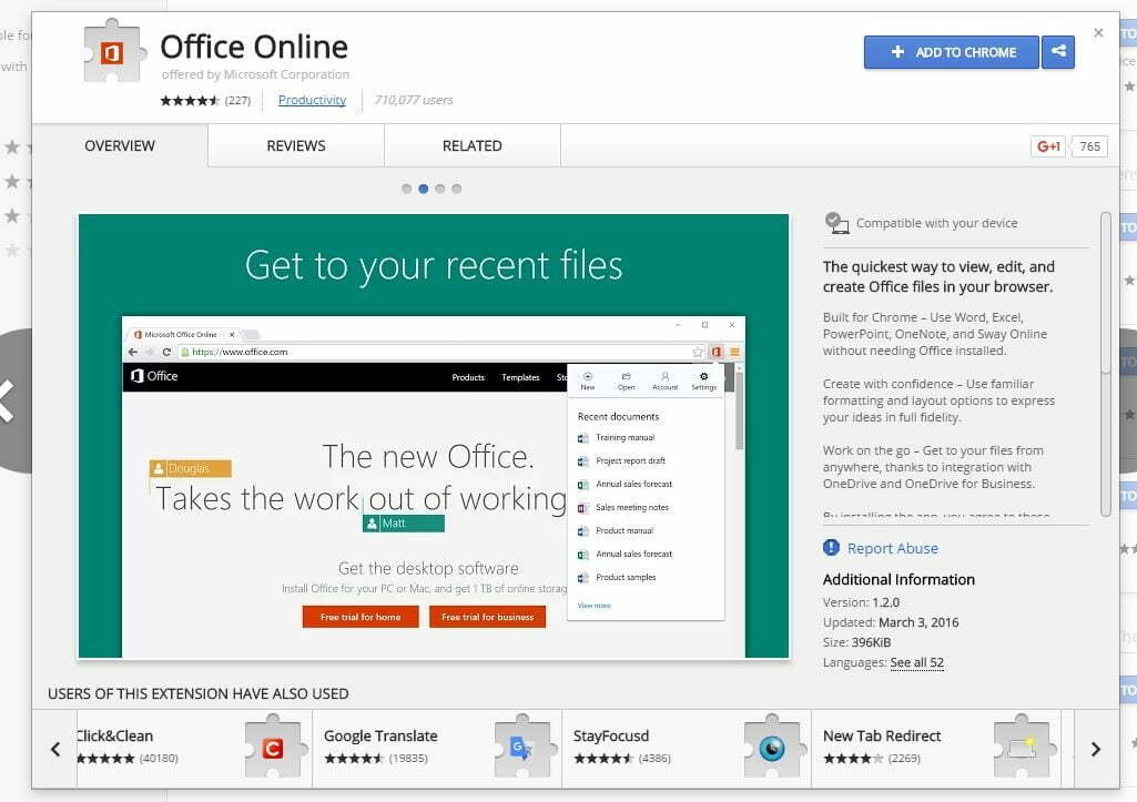 Microsoft Office for Chrome OS