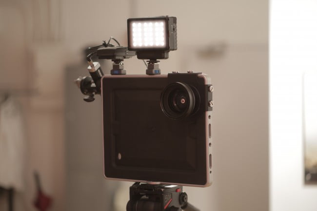Padcaster front with light