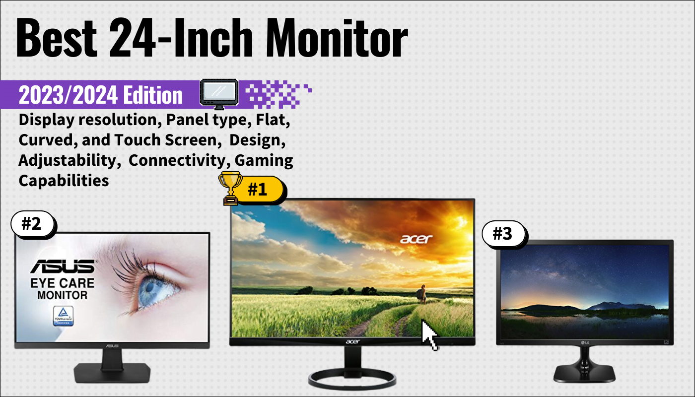 best 24 inch monitor featured image that shows the top three best computer monitor models