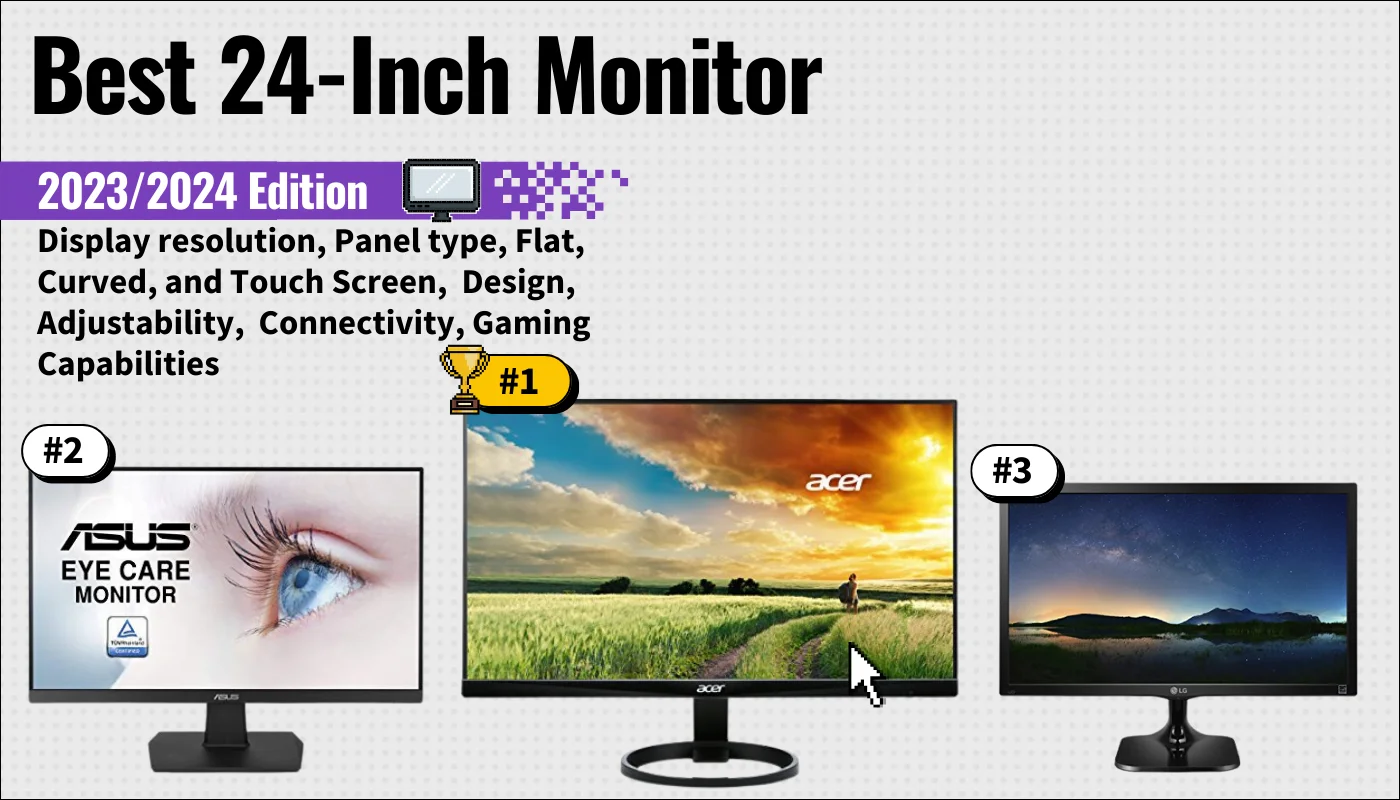 best 24 inch monitor featured image that shows the top three best computer monitor models