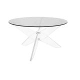 Russ160 Clear Acrylic Round Modern Accent Table