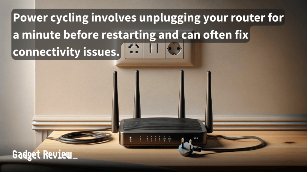 a router unplugged from the wall