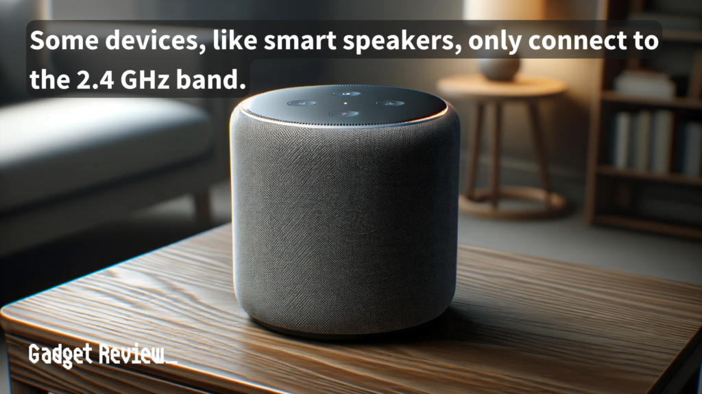 a smart speaker placed on a table