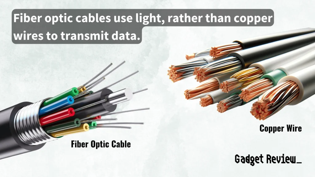 Copper Wire vs Fiber Optic Cable.