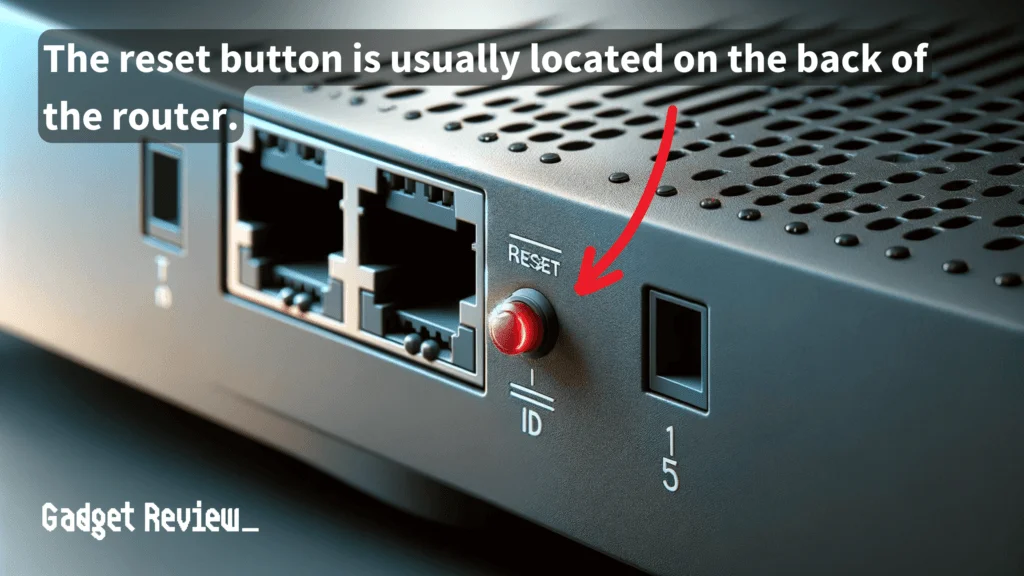 highlighted routers reset button