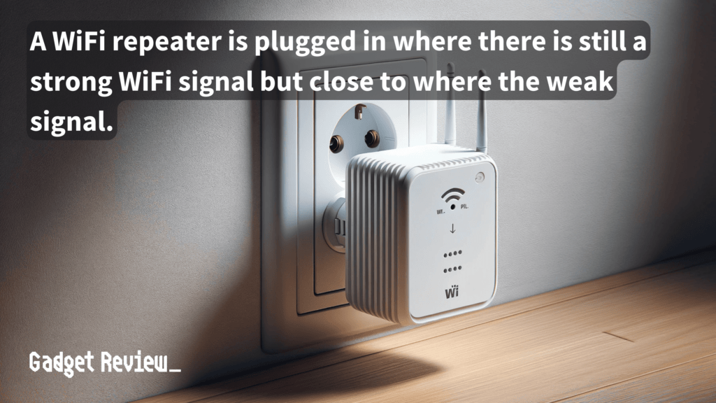 A plugged in Wifi repeater