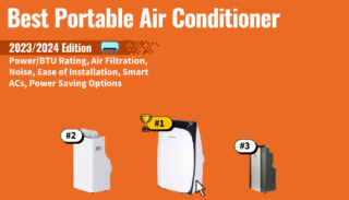 best portable air conditioner featured image that shows the top three best air conditioner models