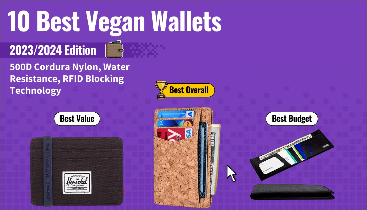 best vegan wallets featured image that shows the top three best cool wallet models