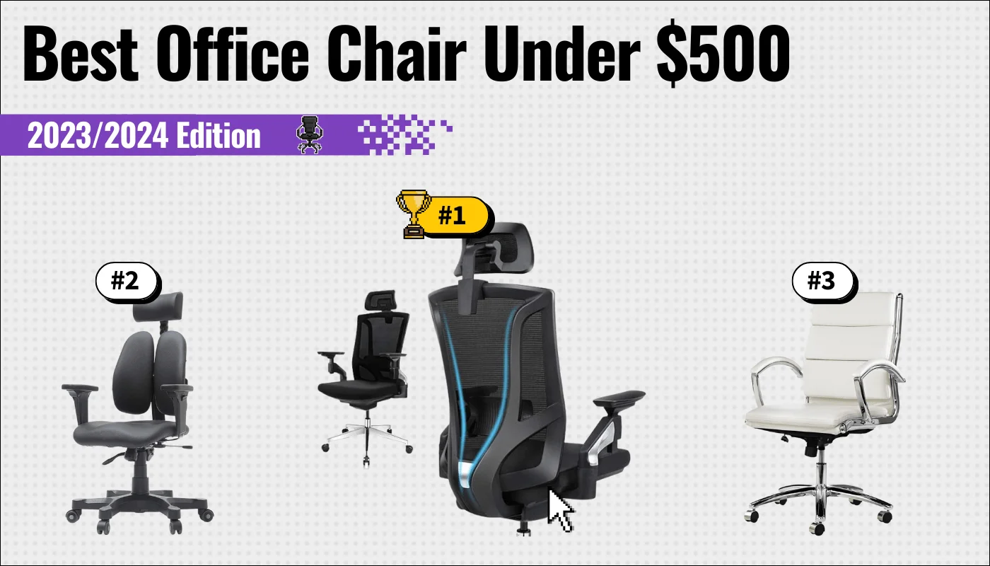 best office chair under 500 featured image that shows the top three best office chair models