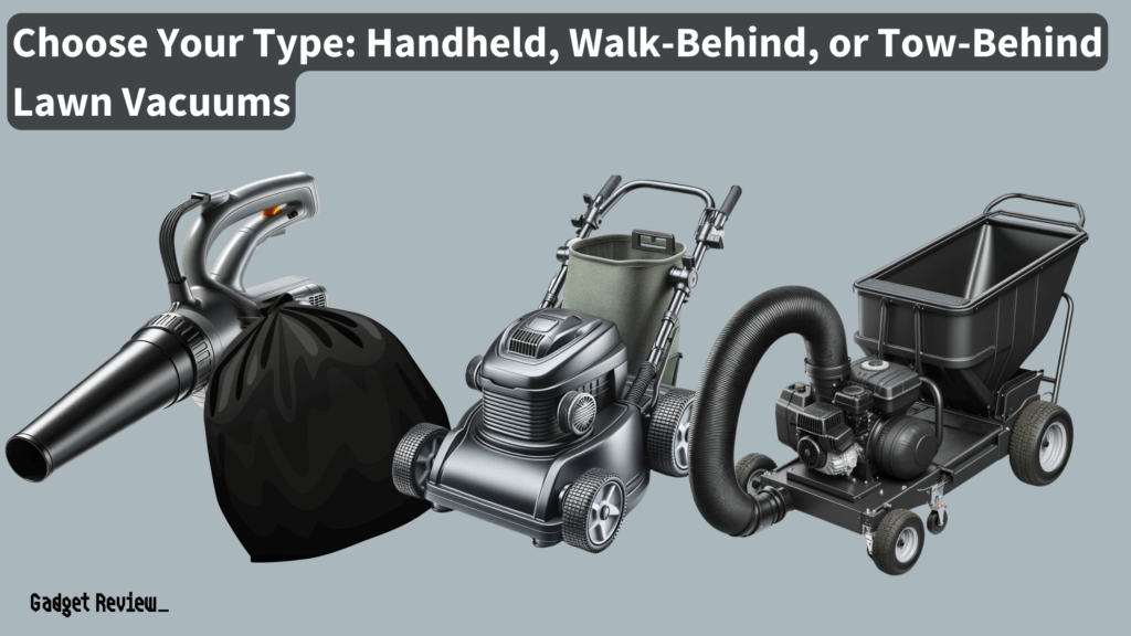 Select Your Style Handheld, Walk-Behind, or Tow-Behind Lawn Vacuums